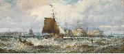 William Allen Wall Prison hulks and other shipping lying in the Hamoaze china oil painting artist